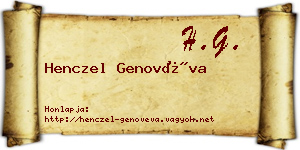 Henczel Genovéva névjegykártya